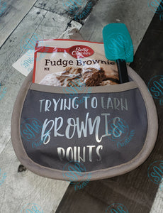 'Trying to Earn Brownie Points' Pot Holder